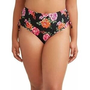 NWT Terra and Sky Plus size‎ 4X BIKINI Bottom Swimsuit Floral High Waist Ties
